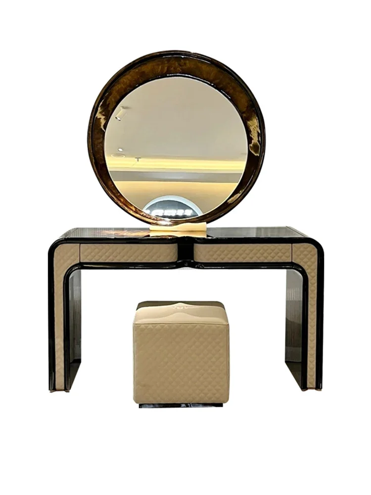 

ls 27Italian light luxury solid wood makeup table, high-end villa designer furniture