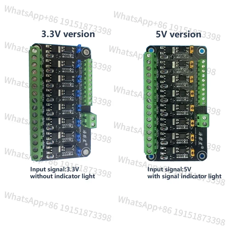 8-قناة MOSFET وحدة متحكم PLC تضخيم المجال تأثير محرك أنبوب Optocoupler عزل PWM التحكم مفتاح الإضاءة