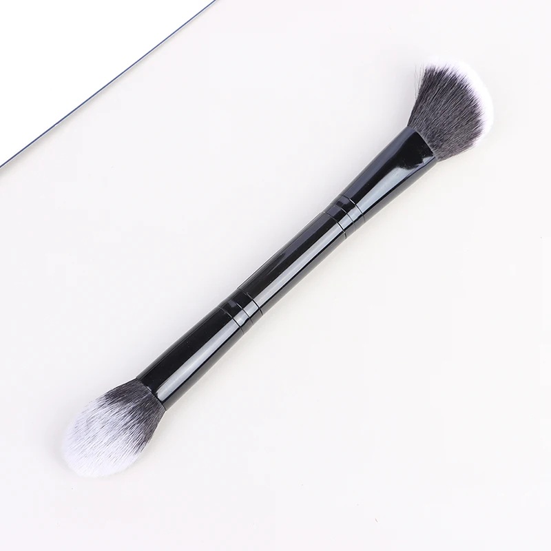 Double Head Makeup Brushes, Escova de destaque, Face Contour Brush, Soft Hair Blush, Beleza Cosmética Ferramentas