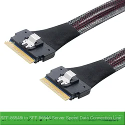 Internal Slim SAS SFF 8654 4i Male TO Slim SAS 8654 Male Extension Cord Cable for Hard Disk Server Storage Array Computer
