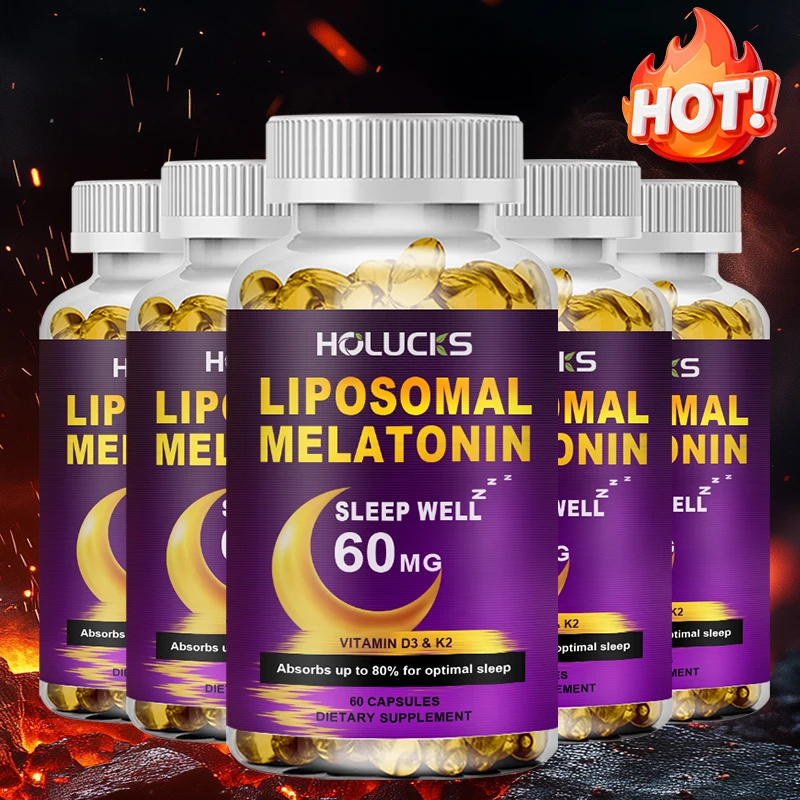 Premium Liposomal Melatonin Sleep Supplement, with Chamomile & Coconut Oil, Supports Fast-Acting Deep Sleep, Emotional Stability