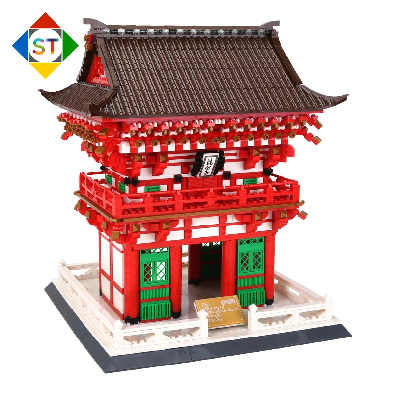 WG6212 National Treasure Architecture Kyoto Kiyomizu Templo Street View Model Building Blocks Adult Technical Brick Toy Boy Gift