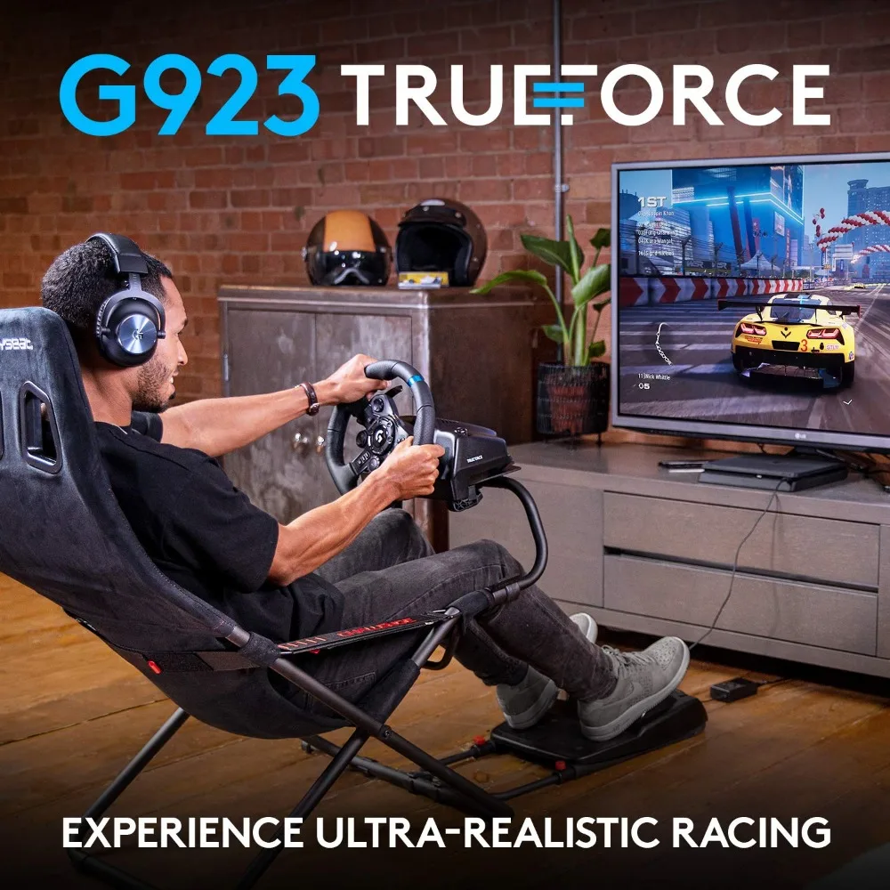 G923 Racing Wheel and Pedals for PS 5, PS4 and PC featuring TRUEFORCE up to 1000 Hz Force Feedback