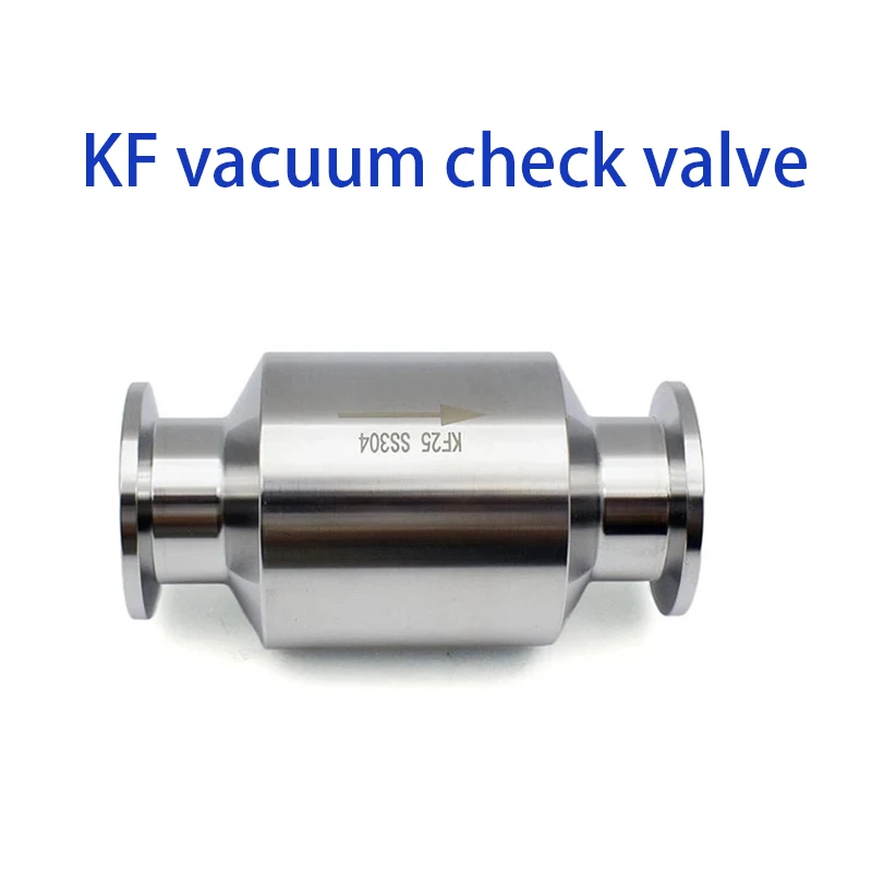 KF16-KF50 vacuum check valve, 304 stainless steel, one-way check valve, vacuum pipeline accessory + matching clamp