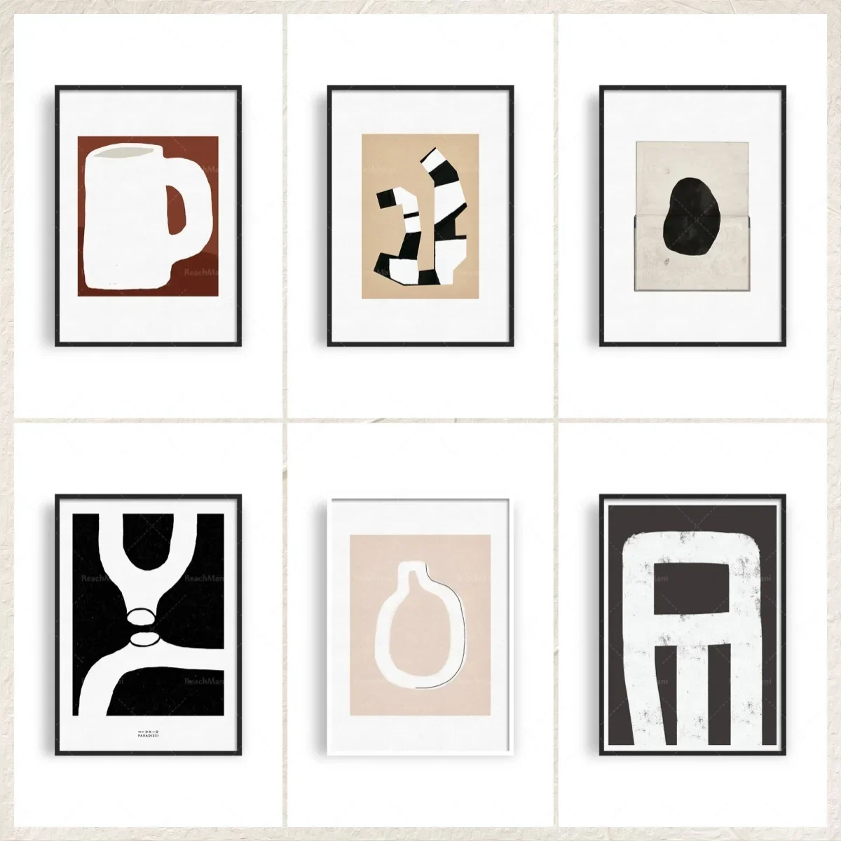 Abstract Line Pottery Printing Art Modern Gallery Wall Arts Canvas Painting Posters Prints for Living Room Decor