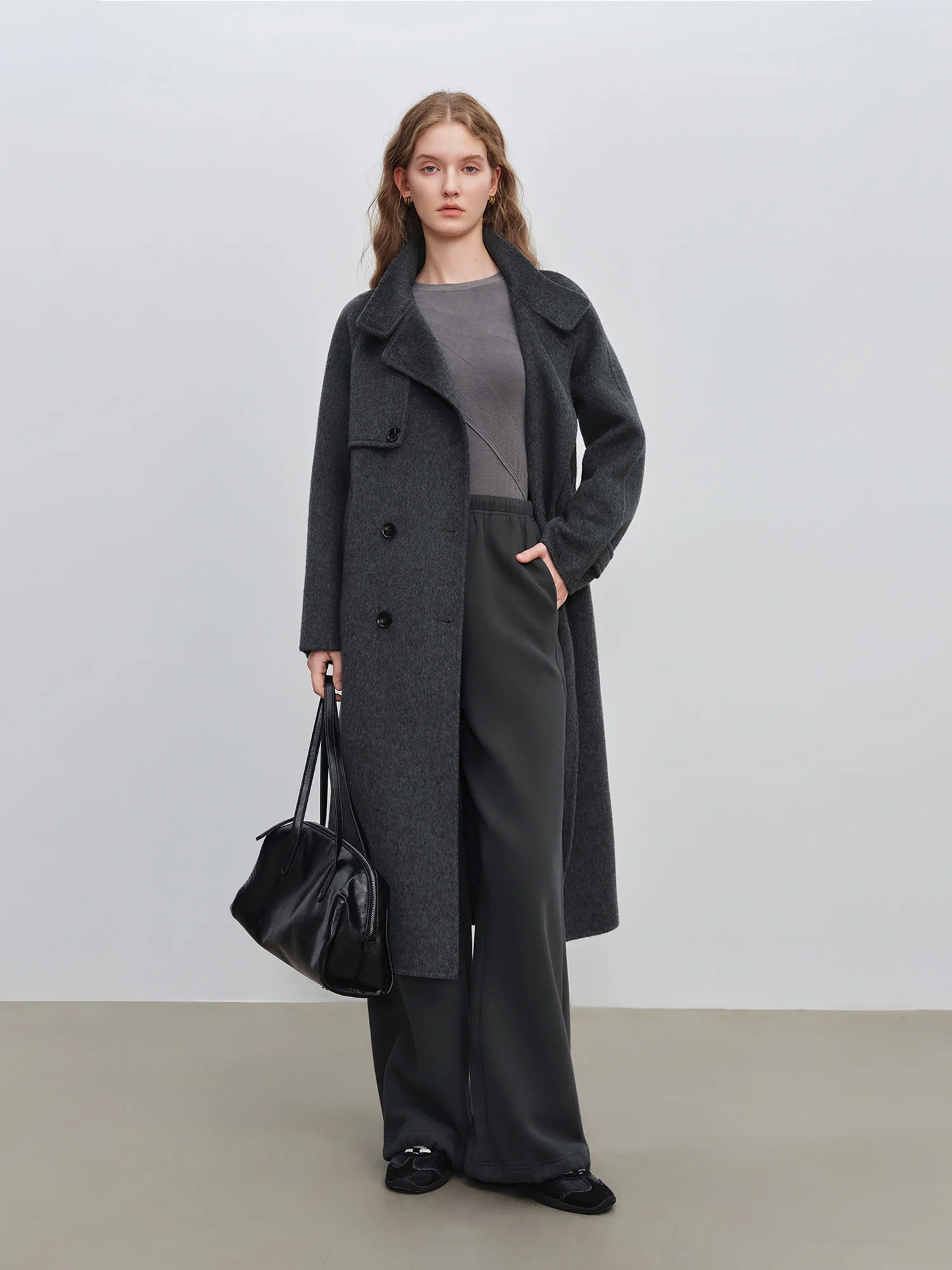 ZIQIAO الأشعة تحت الحمراء البعيدة التدفئة مرونة الخصر معزول سراويل تقليدية للنساء الصغيرات 2025 شتاء جديد وصول السراويل الطويلة رمادي عميق #3