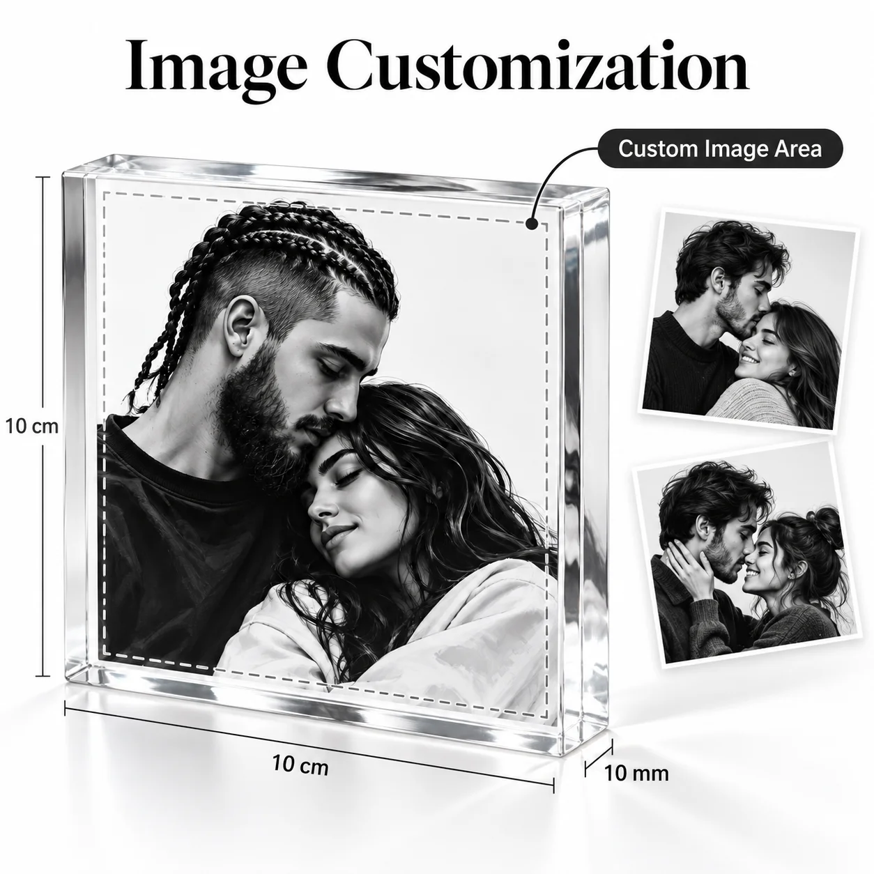 Picture Custom Thick Acrylic Standee Clear Photo Block Desk Display Personalized Gift for Home Office Shelf Table Decor
