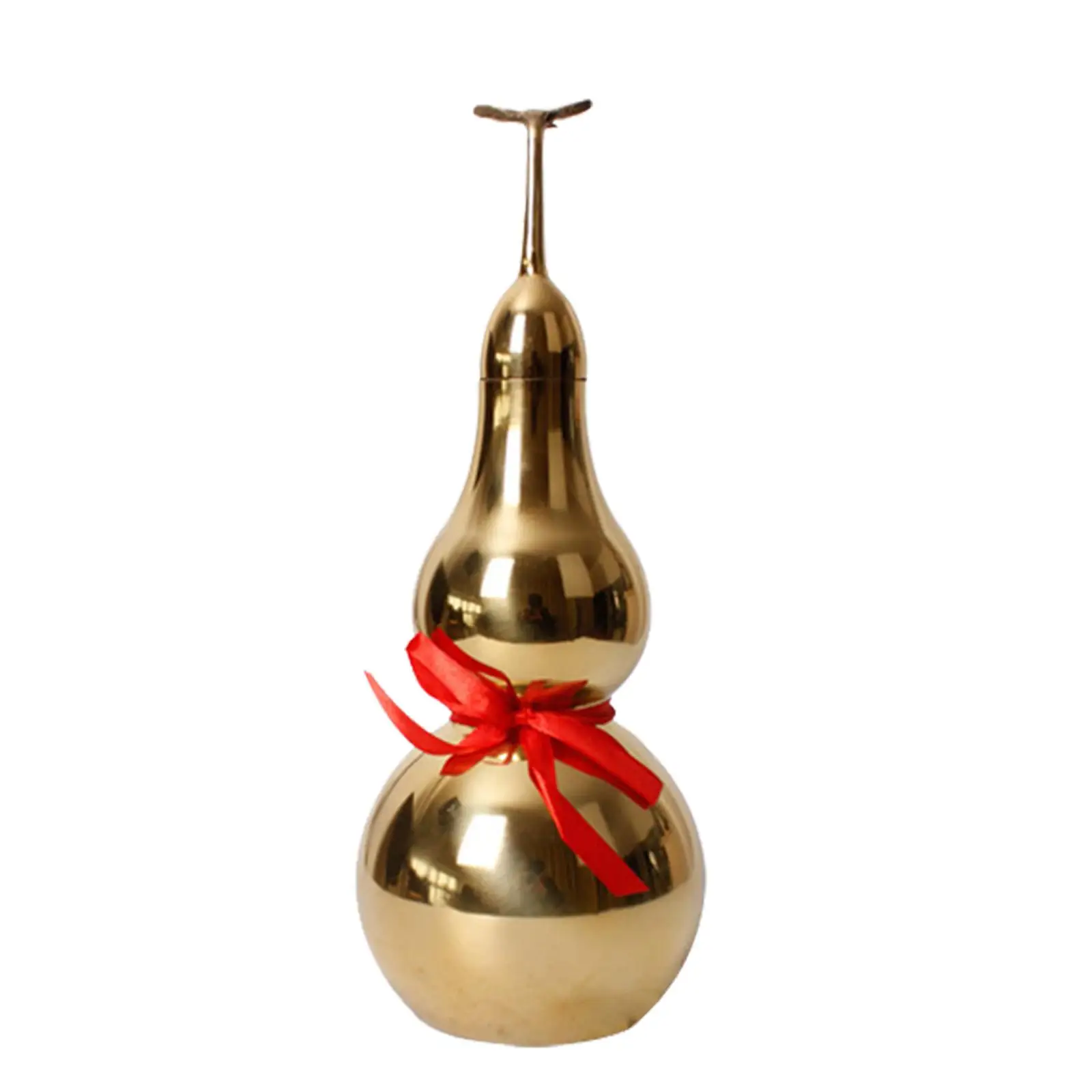 Brass Gourd Copper Cucurbit Shaped Statue for Housewarming Tabletop Ornament