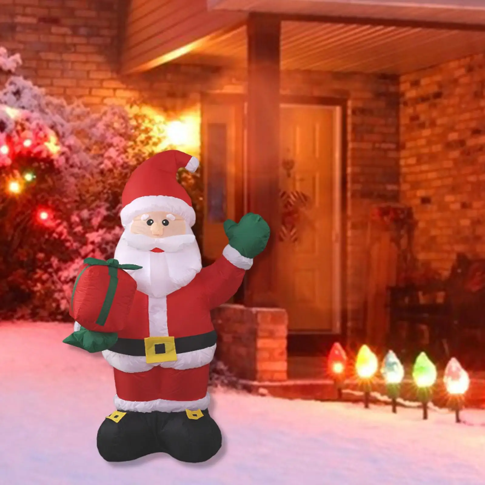 

Рождественский надувной Санта-Клаус на открытом воздухе с подсветкой, праздничный декор двора для рождественских украшений 2025