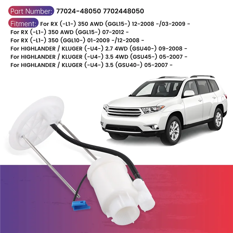 

Gasoline Filter Grid Fuel Filter 77024-48050 For Toyota HIGHLANDER/KLUGER 2007- LEXUS RX 350 AWD 2008-2015-AU62