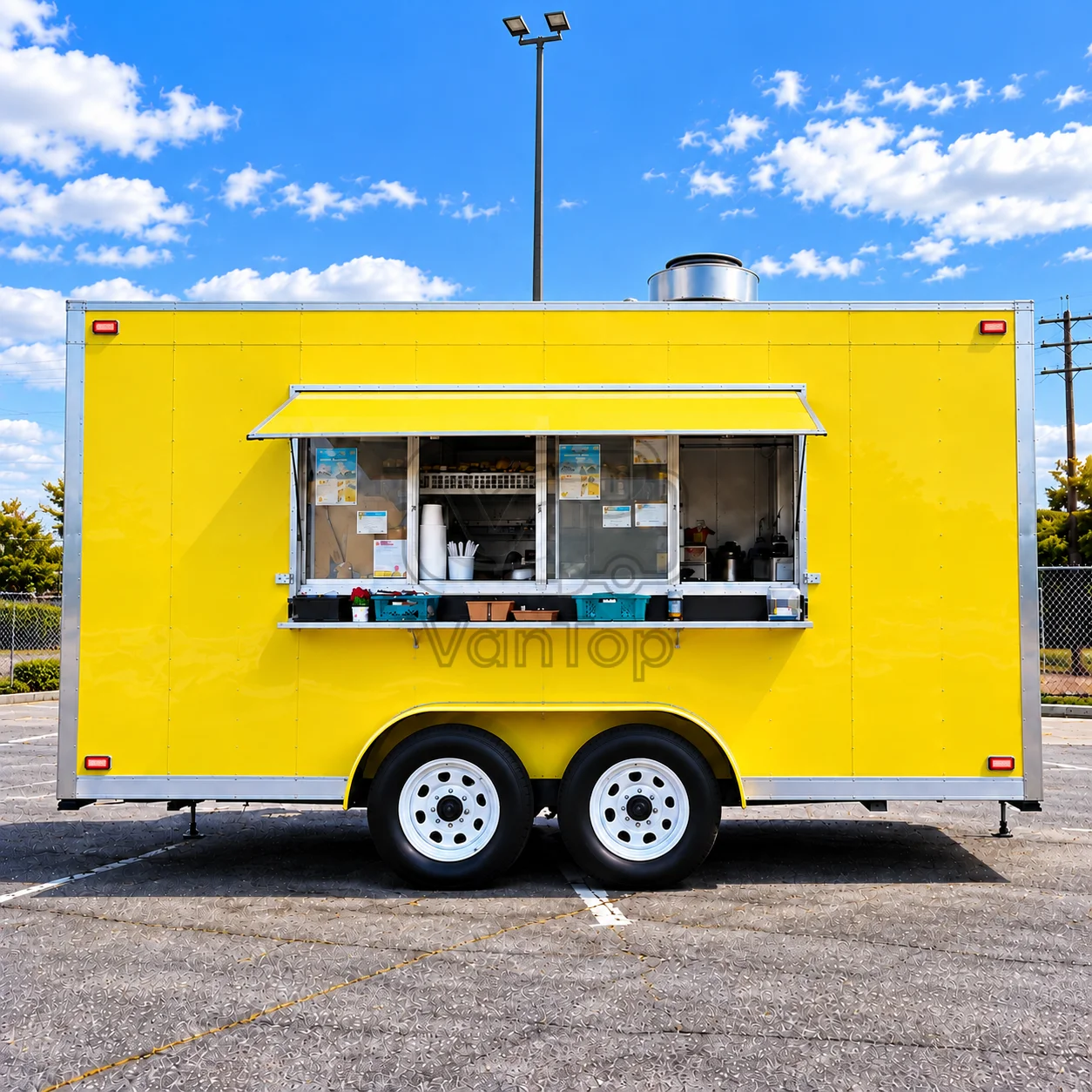 Mobile Food Trailer Juice Bar Trailer Smoothie Drink Vending Cart Commercial Beverage Kitchen Trailer