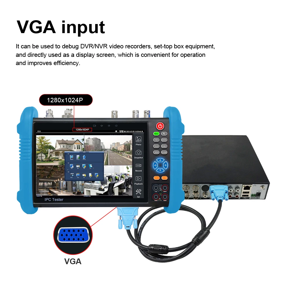 8k ipc tester IPC-9800 8MP AHD TVI CCTV Tester PoE++ Power Output VGA HDMI Cable Testing Tool for Security Cameras Cable Trace