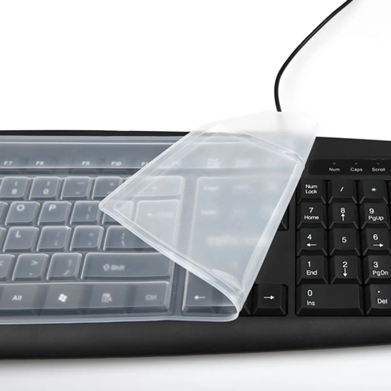

NEW* Universal Dustproof Silicone Desktop Computer Keyboard Cover Skin Protector Film Cover Keyboard Film