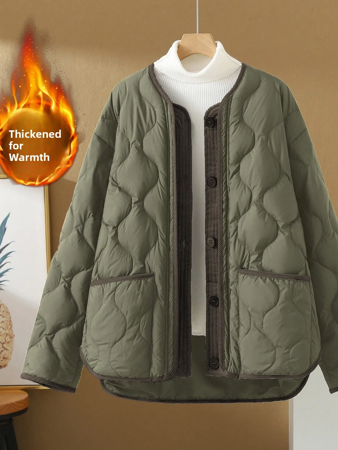 

Зимнее повседневное свободное женское хлопковое дют теплое пальто Sli для поездок на работу, женское модное китайское брендовое новое поступление 2025 г.