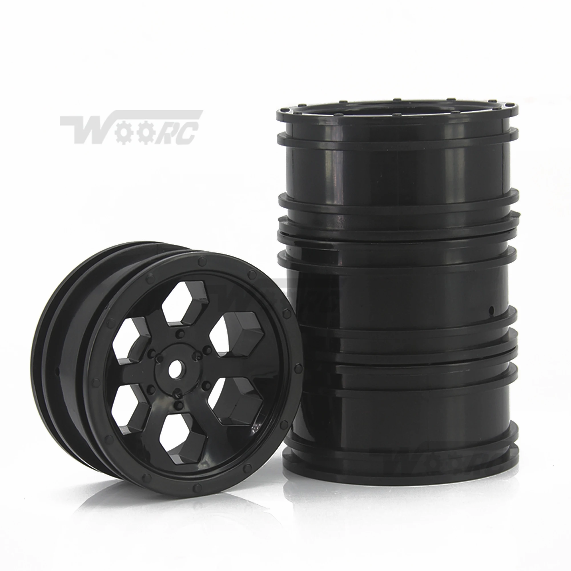 4PCS NEEBRC 1.9inch Hard Plastic 12mm Hex Wheel Rims Hub for 1/10 1/12 1/14 RC Car on Road Off-road Wltoys WPL Tamiya Tyres Tire