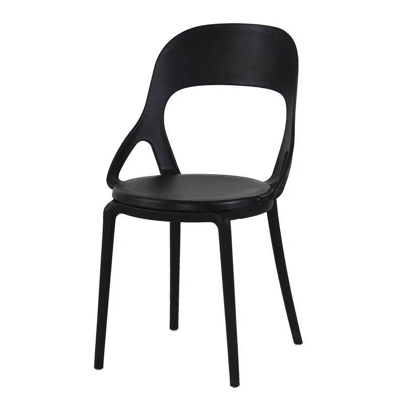 Modern Minimalist Nordic Plastic Leisure Chair Home Negotiation Chair Creative Dining Chair with Backrest Stool