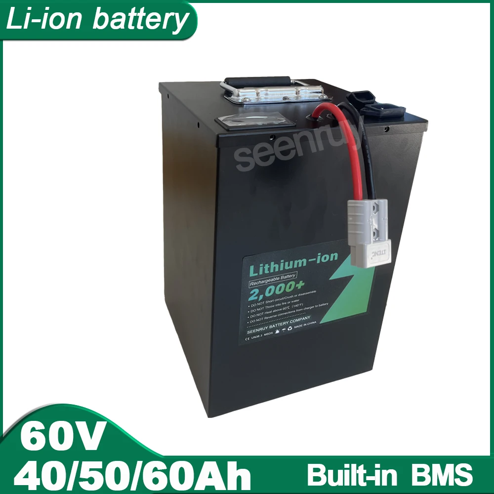 

60V 40Ah 50AH 60AH Li ion With Charger Lithium Polymer Battery Pack Perfect For Tricycle Motorcycle E-bike Bike Scooter