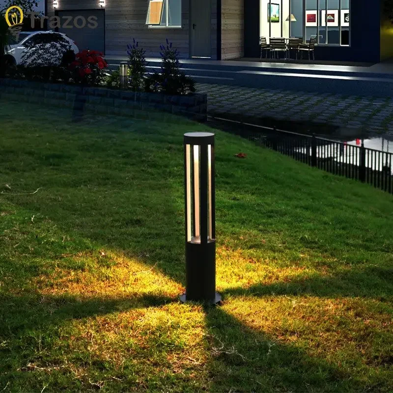 Modern Simple LED Outdoor Lawn Light Villa Household Street Light IP65 Waterproof Garden Light Inserted Grass Ground Lighting