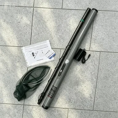 9000W Electric Automatic Telescopic Fishing Net 4.2m Ultra-light Foldable Aluminum Alloy Hand Tool for Easy Storage And Use