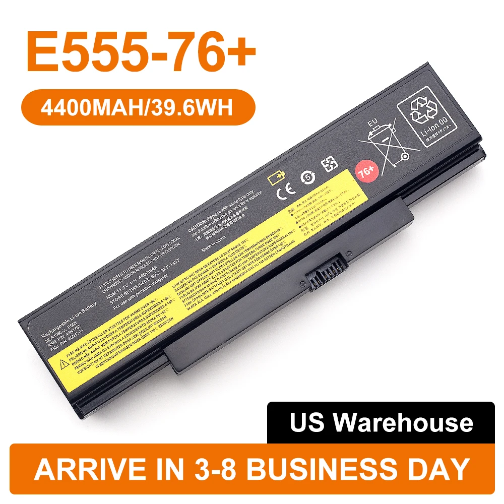 45N1762 45N1761 Laptop Battery For Lenovo ThinkPad E555 E550 E550C E560 E565C 45N1759 45N1758 45N1760 11.1V 4400mAh 76+