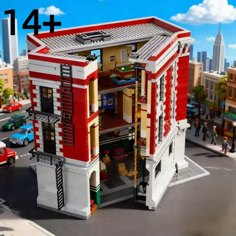 

HOT IN 4634PCS FIT 75827 Ghostbusters Firehouse Headquarters Building Blocks Model Bricks Christmas Birthday Gifts Home Decor