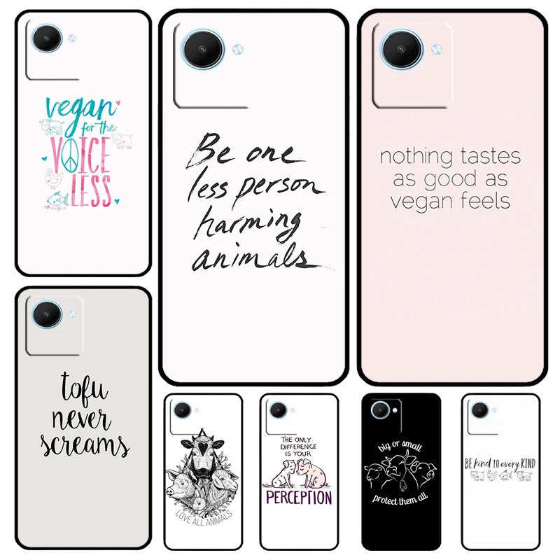 Vegan Inspiration Case For Realme GT Neo 5 3T 2T 9 11 10 Pro Plus C11 C15 C21Y C25S C30 C31 C33 C35 C53 C55