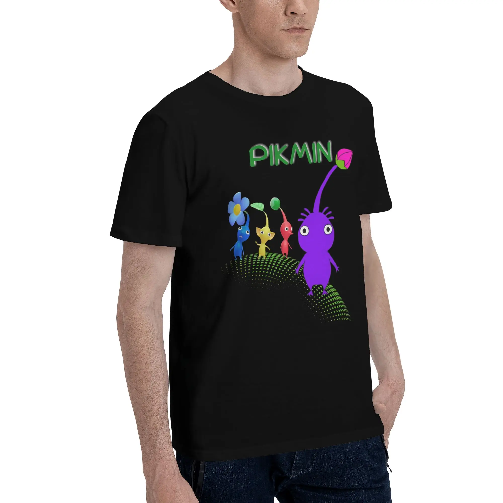 Pikmin   Men's T Shirt Pikmin  Unique Tees Short Sleeve Crewneck Cotton Printing Clothing T-Shirt
