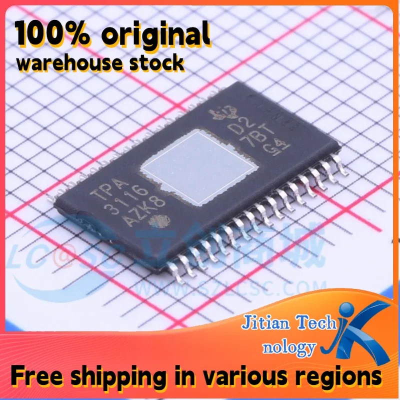 10PCS TPA3116D2DADR logo TPA3116 HTSSOP-32 100% original inventory High-Quality Electronic Component