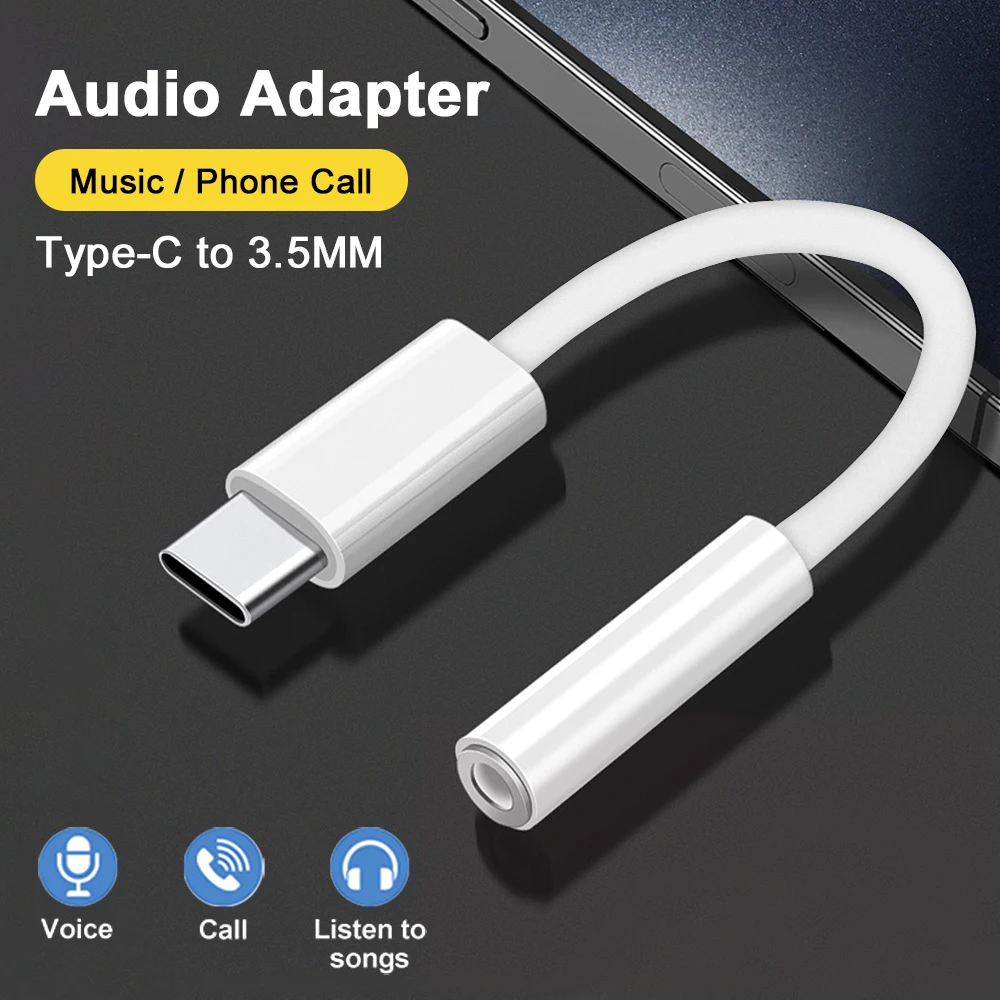 نوع C إلى 3.5 مللي متر سماعة مهايئ الرافعة USB C كابل الصوت آيفون 16 سامسونج غالاكسي S25 S24 الترا Xiaomi سماعة Aux محول
