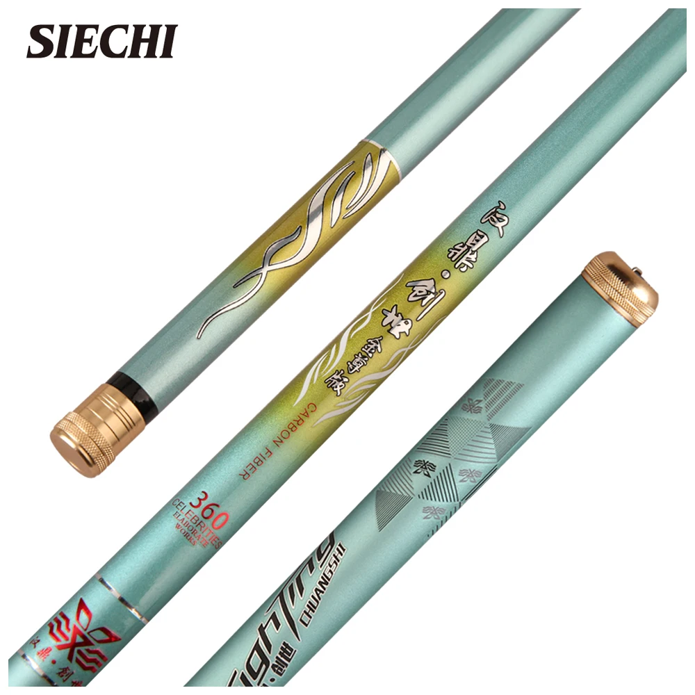 

Сверхлегкая сверхтвердая короткосекционная выдвижная удочка из углеродного потока, ручная удочка из углеродного волокна, 19 тонов