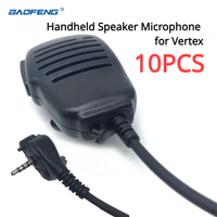 10pcs Handheld Speaker Microphone PTT Mic for Vertex Standard VX-160 VX-231 EVX-531 VX-350 VX-354 VX-400 Walkie Talkie Accessory
