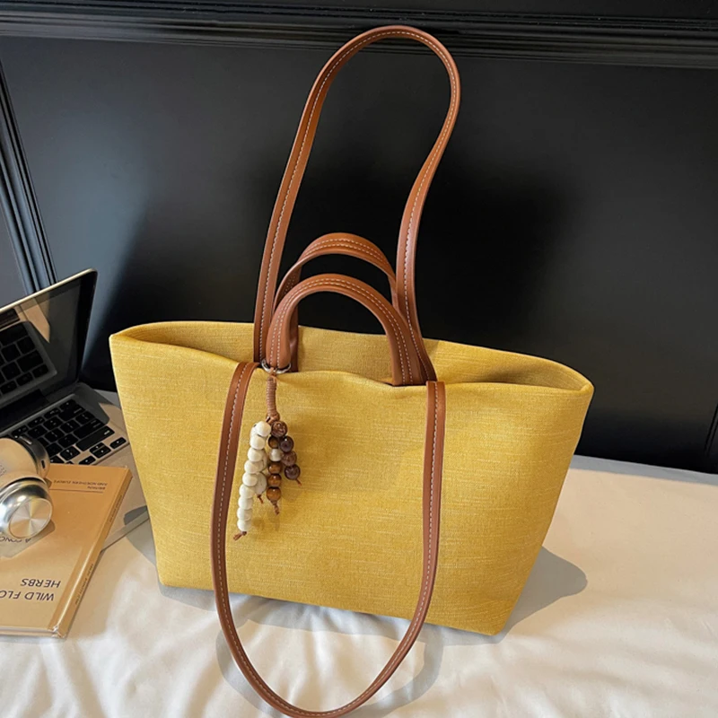 

Повседневная простая большая вместительная сумка-тоут для женщин, винтажная джинсовая синяя парусиновая сумка для покупок, тканевая сумка, основная дорожная сумка