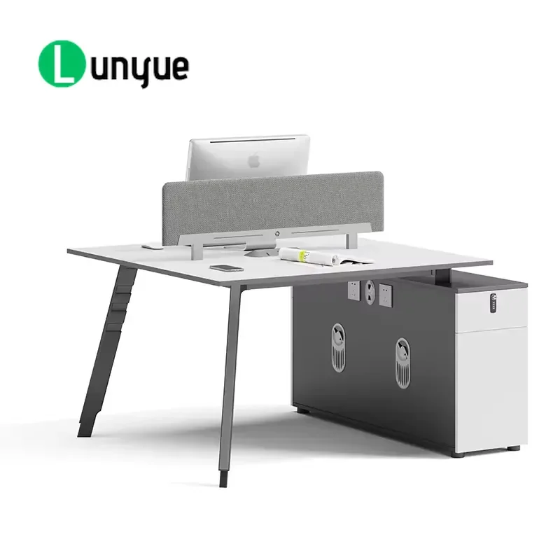 Custom Modern Modular Open Plan 2 Seater Workbench Office Furniture Staff Desk Workstation for Home Business Workspace