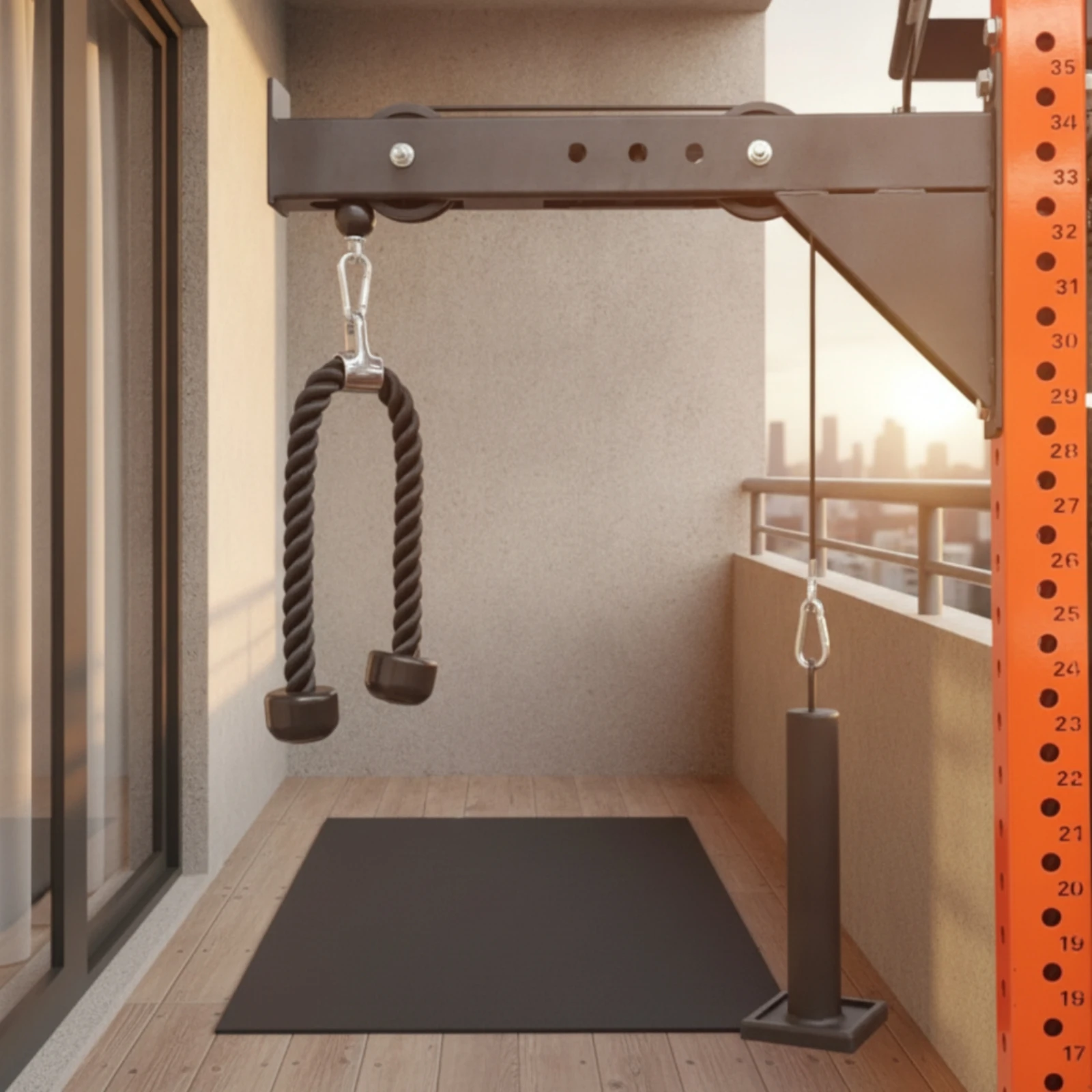 Wall Mounted Pulley Extension Arm Heavy Duty Pulley Bracket Cable Pulley Attachment for Home Workouts