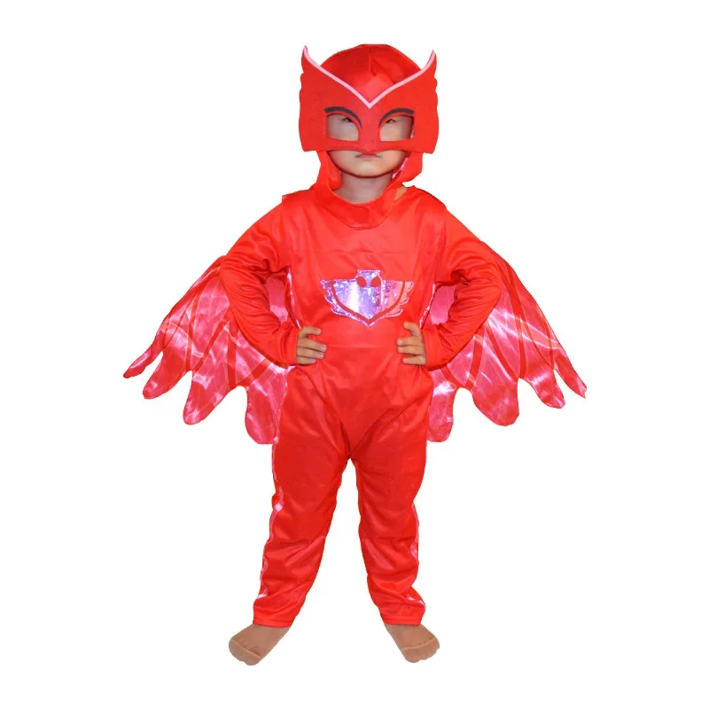 Hero Cosplay com máscara para crianças, pijama azul para meninos e meninas, terno para crianças, traje de Halloween, presente de aniversário