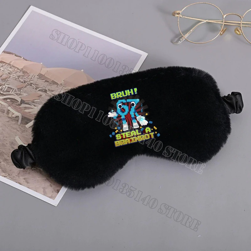 Steal A Brainrot Blindfold Sleep Eye Mask 67 Six Seven Light Proof Night To Sleep Eye Covering Soft Cool Eyeshade Men Women Gift - view 6