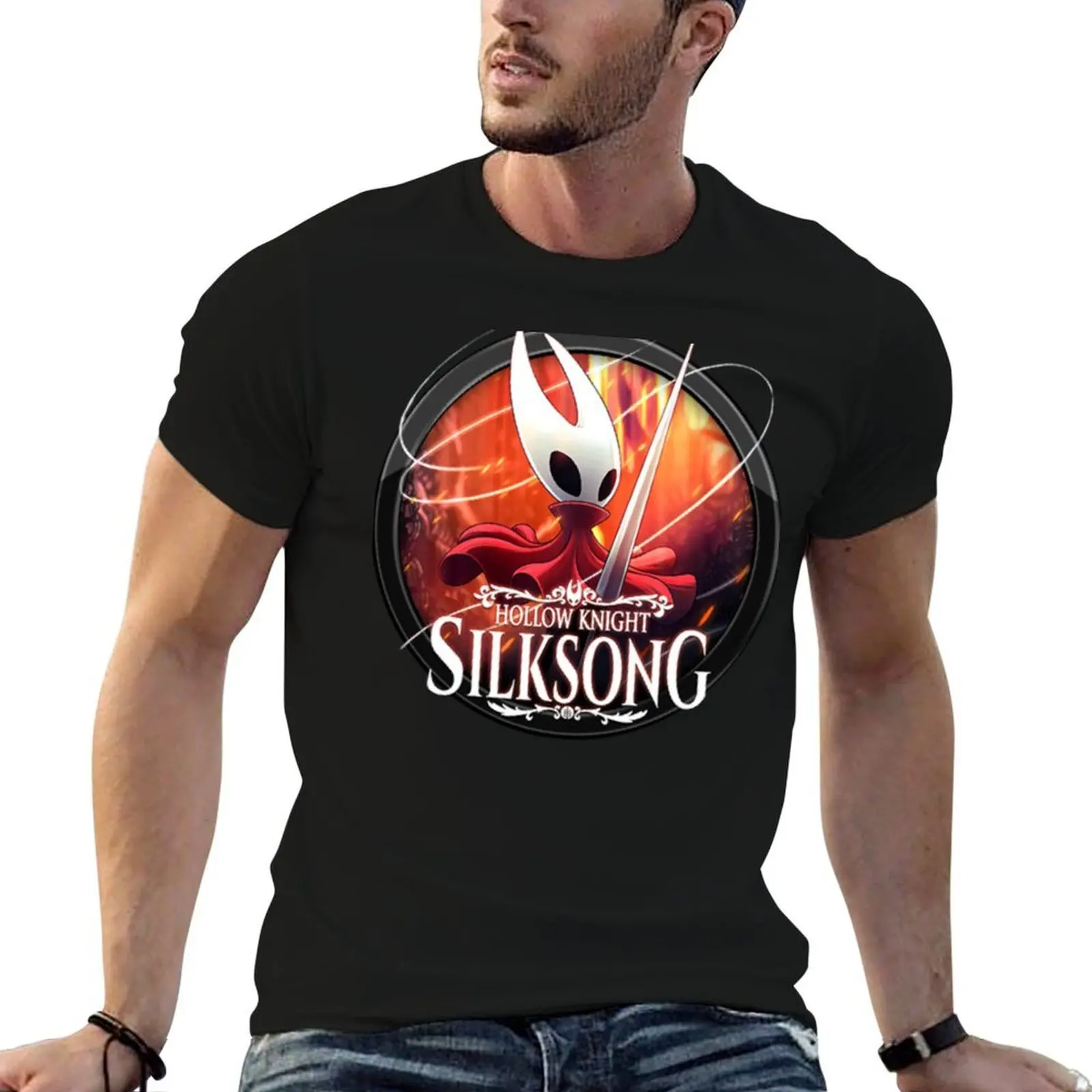 

Hollow Knight Silksong T-Shirt t shirts for man pack cotton t shirt personalised t shirts for man slim fit T-shirt