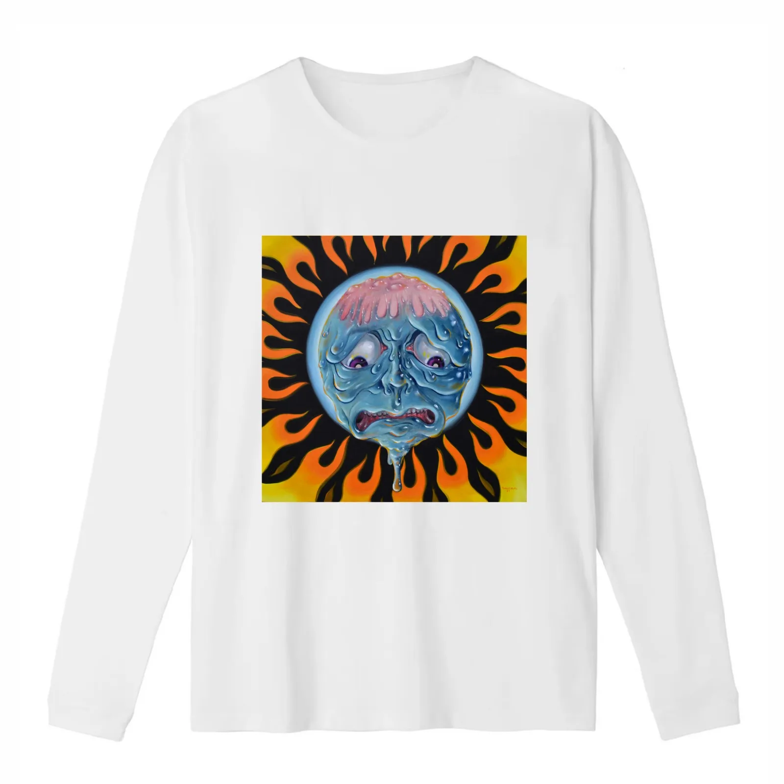 Melt! T-Shirt Summer Casual Cotton Tee Oversized Streetwear Tops Vintage Graphic Print Loose Fit Short Sleeve 100% Cotton