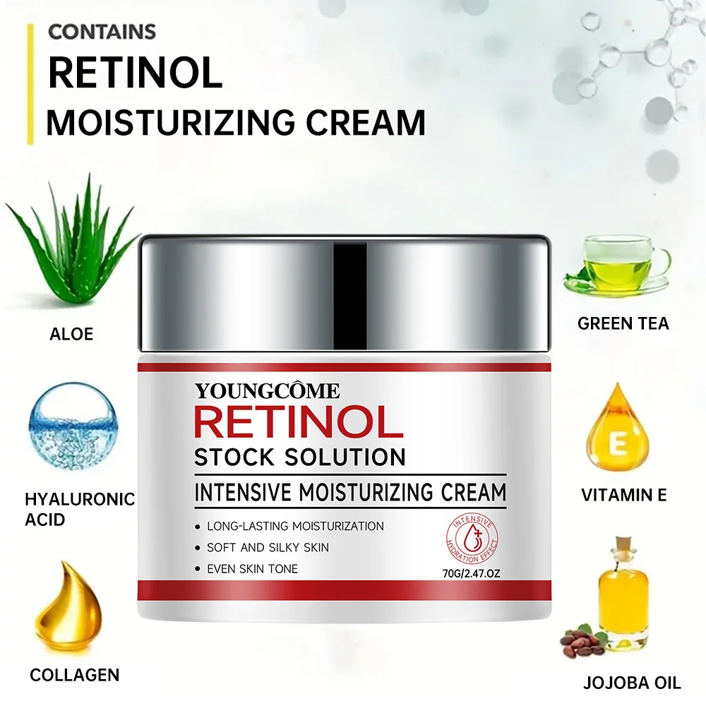  YOUNGCOME Retinol Face Cream Anti-Aging Deep Hydration Wrinkle Smoothing & Skin Renewal Formula for Radiant,Day & Night Use