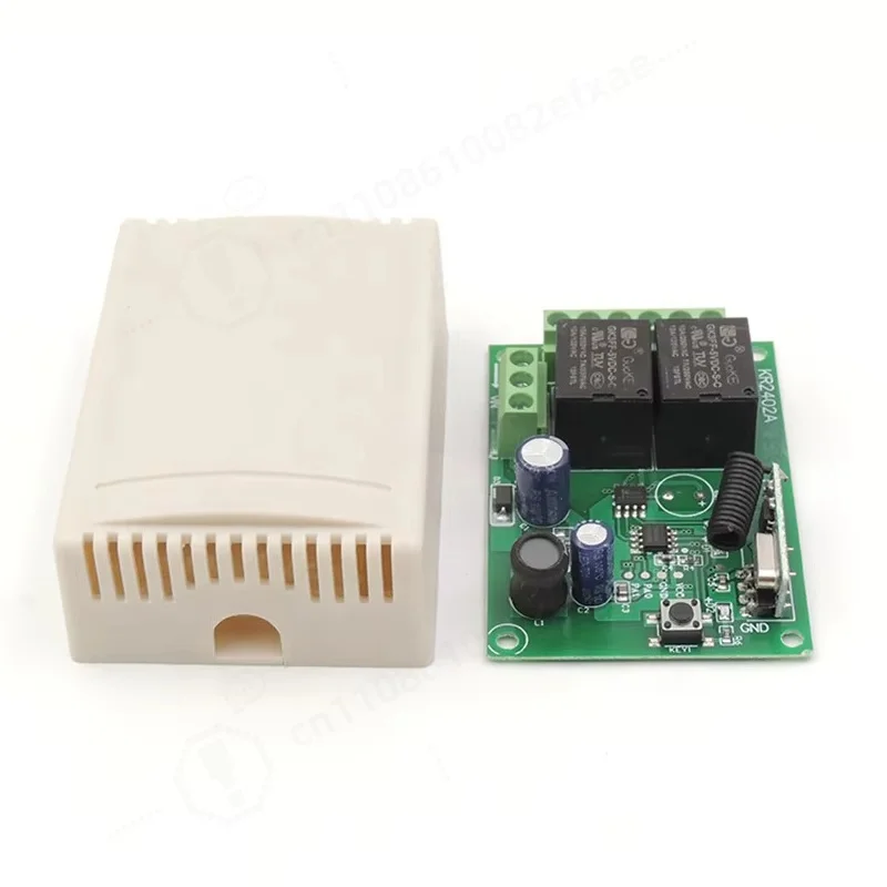 Relay Module DC12V DC24V, 2 Channel 433MHz RF, Wireless Remote Control For Garage Door, Universal Replacement