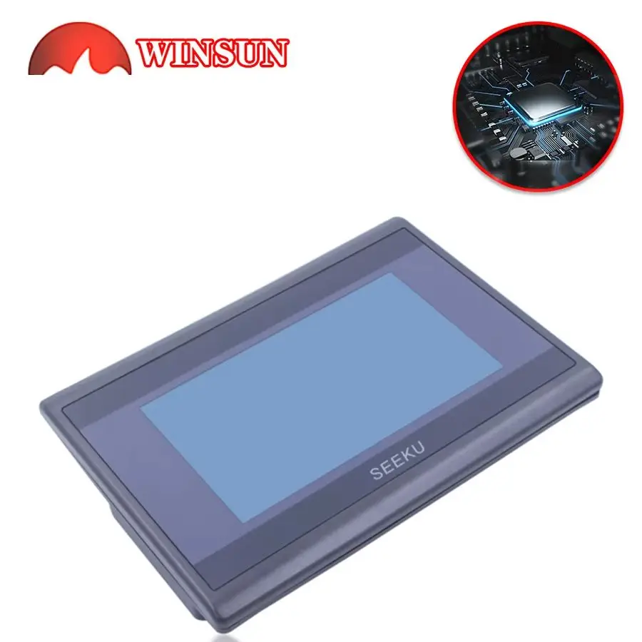 Seeku WS4322 4312 4320 Transistor No pluse outpout HMI PLC All In One 4.3 inch Touch Screen Controller Integrated Panel