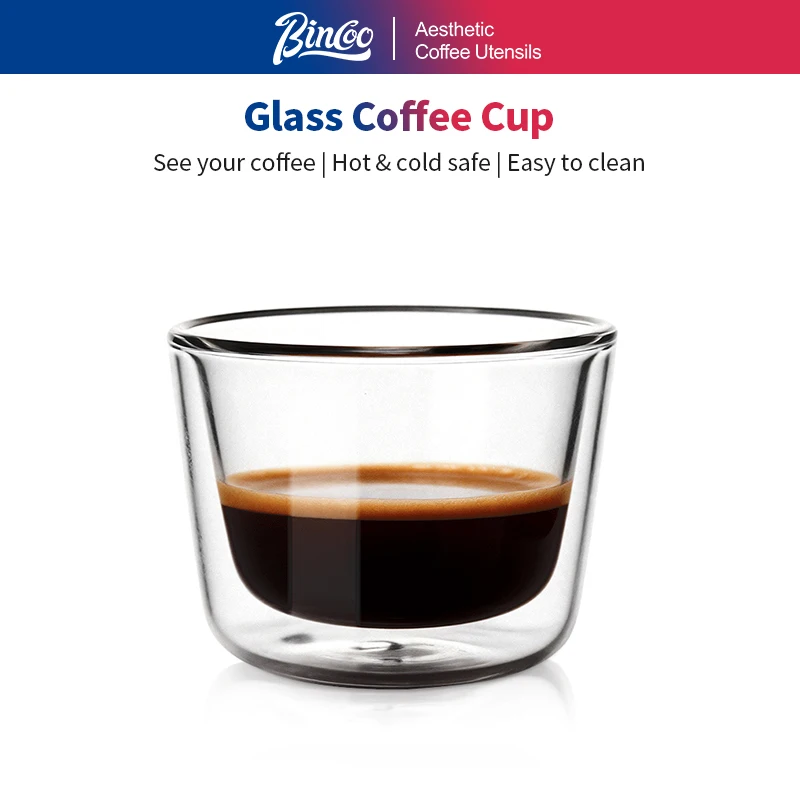 

Bincco coffee cup minimalist glass red wine cup essential drinking utensil for home kitchen coffee cup 90ml 180ml 240ml