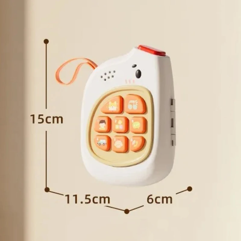 【BS】Elefanten-Telefon-Spielzeug mit Musik für Babys 2-in-1 Sensorisches Spielzeug Lustiges Erzähltelefon Montessori Lernspielzeug Kindergeschenk