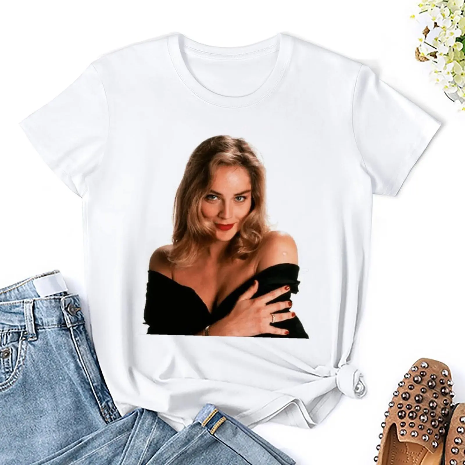 Harajuku Sharon Stone (2) T-shirt  Sport Top Tee Hot Sale Humor Graphic Home