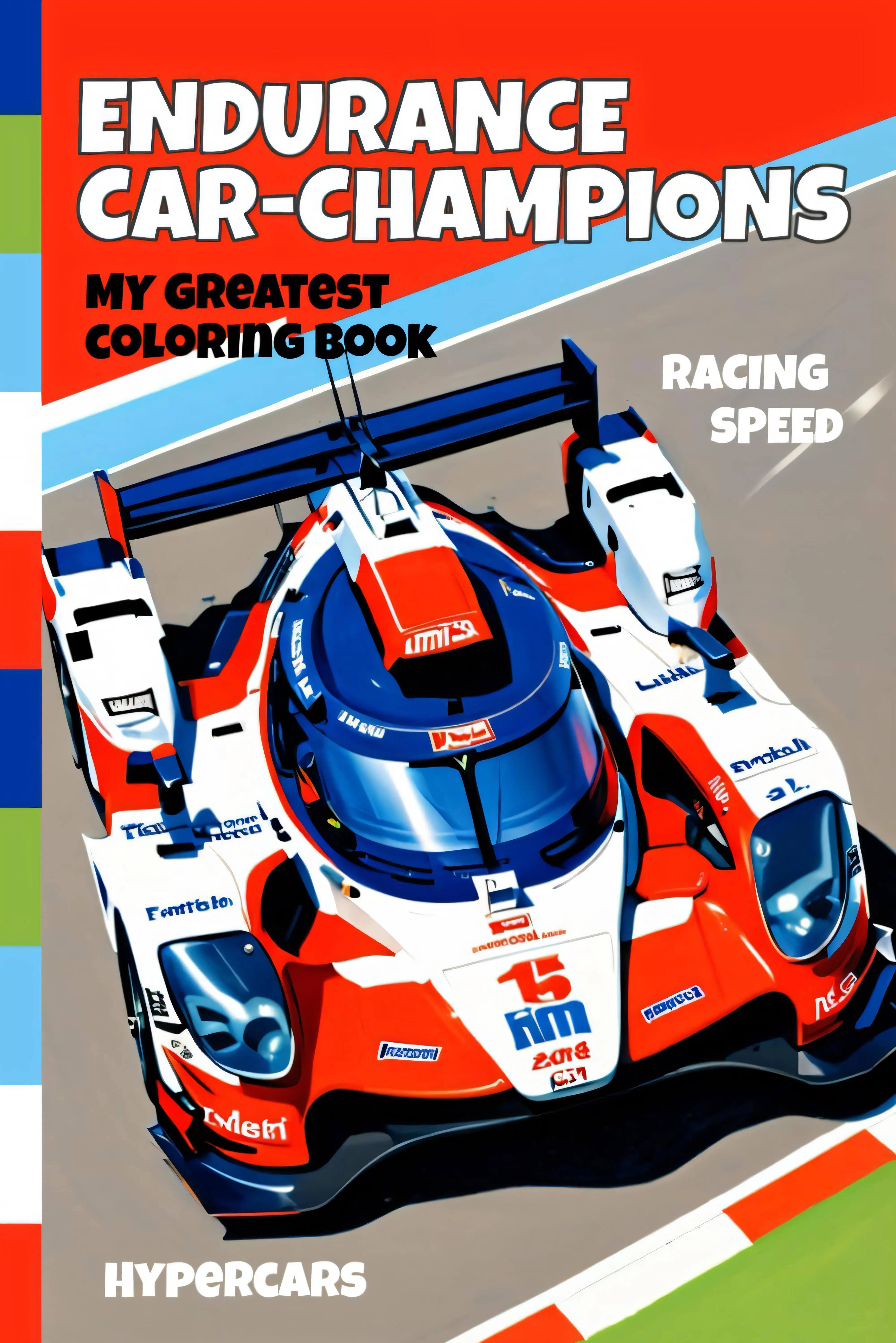 Endurance Car Champions Racing Speed Coloring Book Poster, Vintage Metal Tin Sign, Aluminum Wall Art Decor