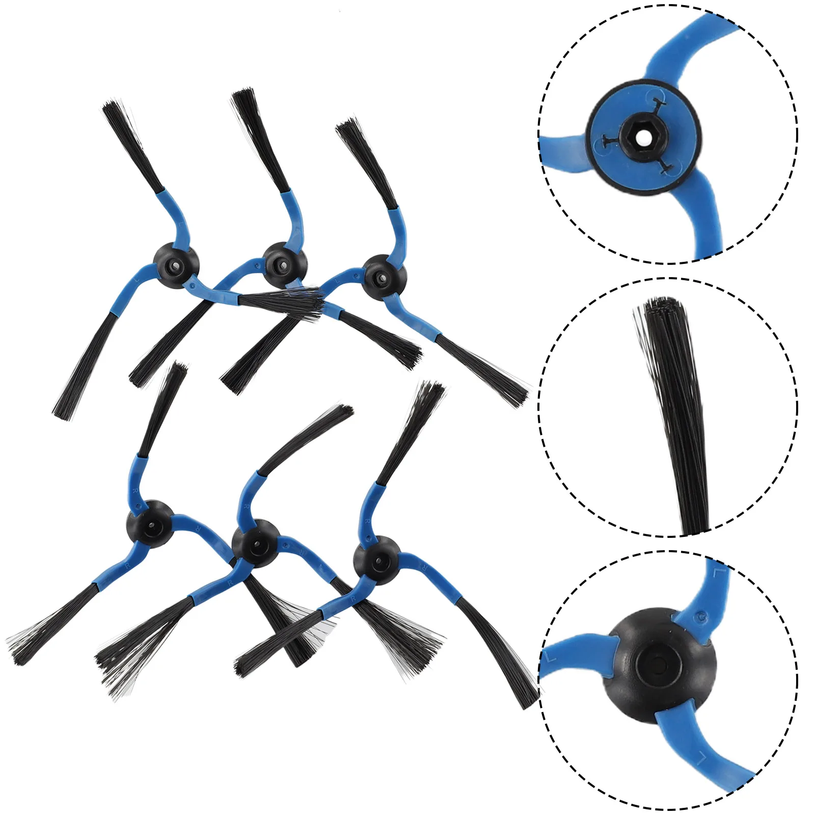 Cepillos laterales para Robot aspirador Samsung Navibot, VC-RM84V, SR8751, SR8845, SR8855, SR8895, SR8950, SR8980, 3 pares