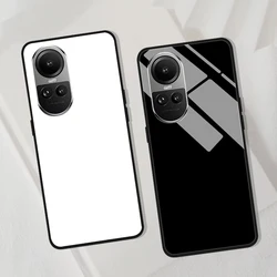 Oppo Reno 10 5G 케이스 CPH2531 Oppo Reno10 Pro 5G CPH2525 보호용 Fundas Reno10 5G Fundaa 용 강화 유리 하드 커버