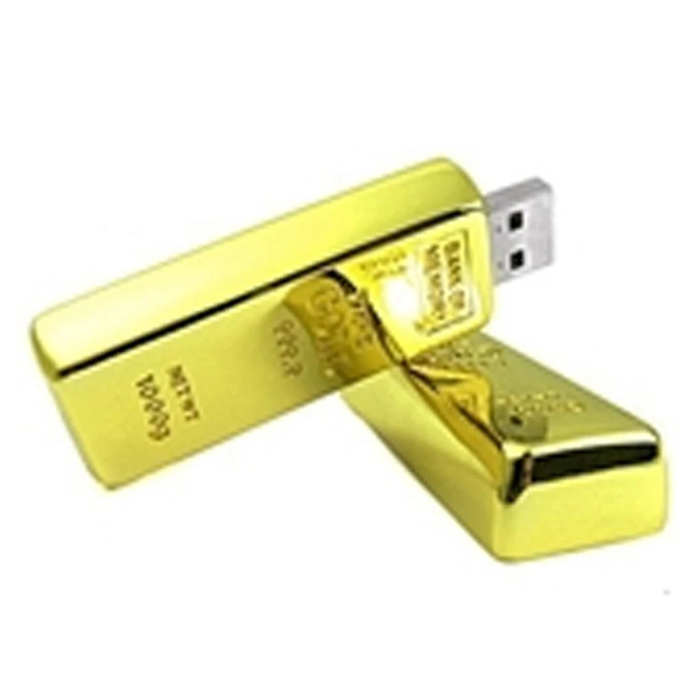 100 Pieces New Metal imitation gold bar USB Case USB Shell they suitable load for general PCBA flash It is no memory chip