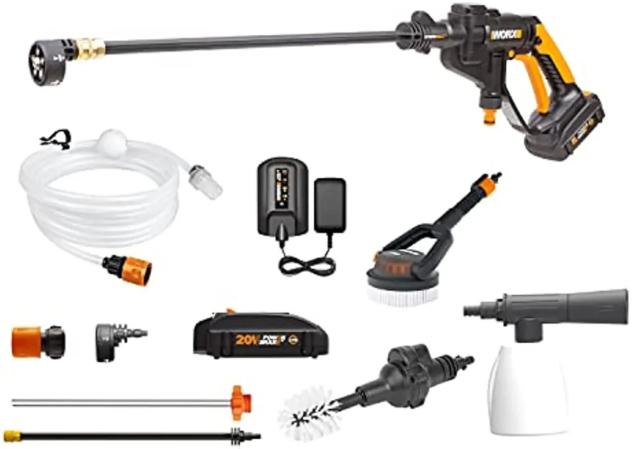 

WORX 20V Cordless Pressure Washer WG625.4 Portable Power Hydroshot Cleaner Suitable for Car Washing & Surface Cleaning w/