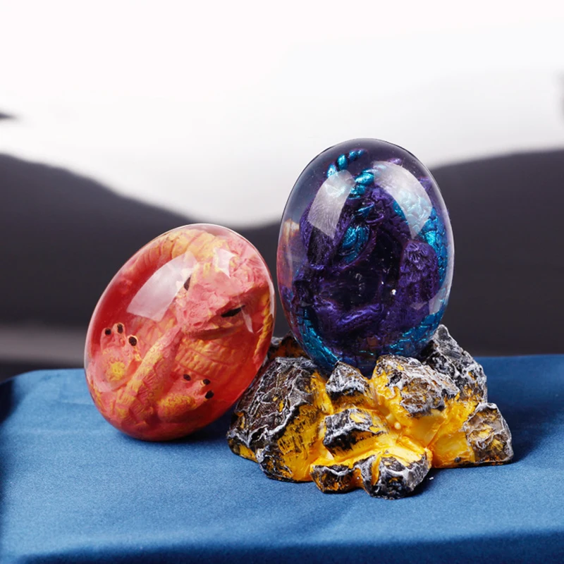 1 قطعة الحمم التنين البيض تمثال راتنج الديكور بيضة ديناصور النحت كريستال الأحجار الكريمة تذكارية داخلي الديكور هدية #3